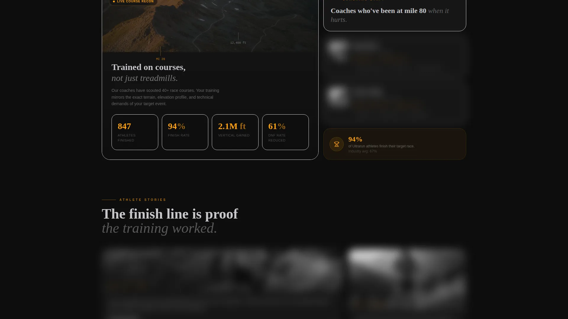Elite Academy Landing Page Template for Ultra Running Coaches
