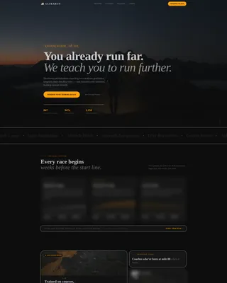 Elite Academy Landing Page Template for Ultra Running Coaches