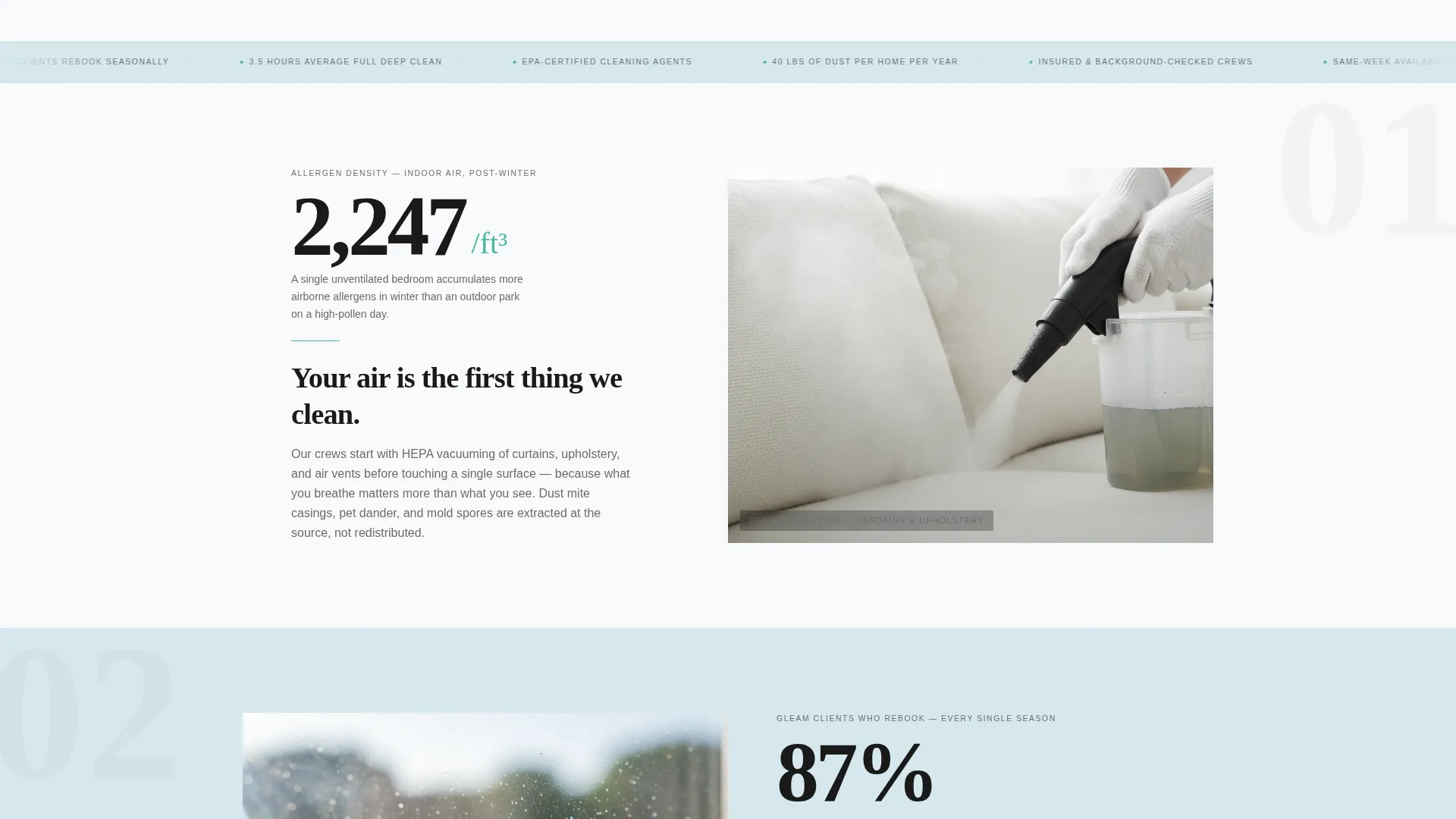 Seasonal Cleaning Service Landing Page Template