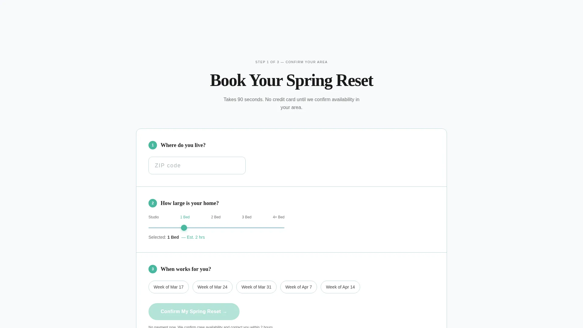 Seasonal Cleaning Service Landing Page Template