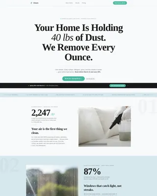 Seasonal Cleaning Service Landing Page Template
