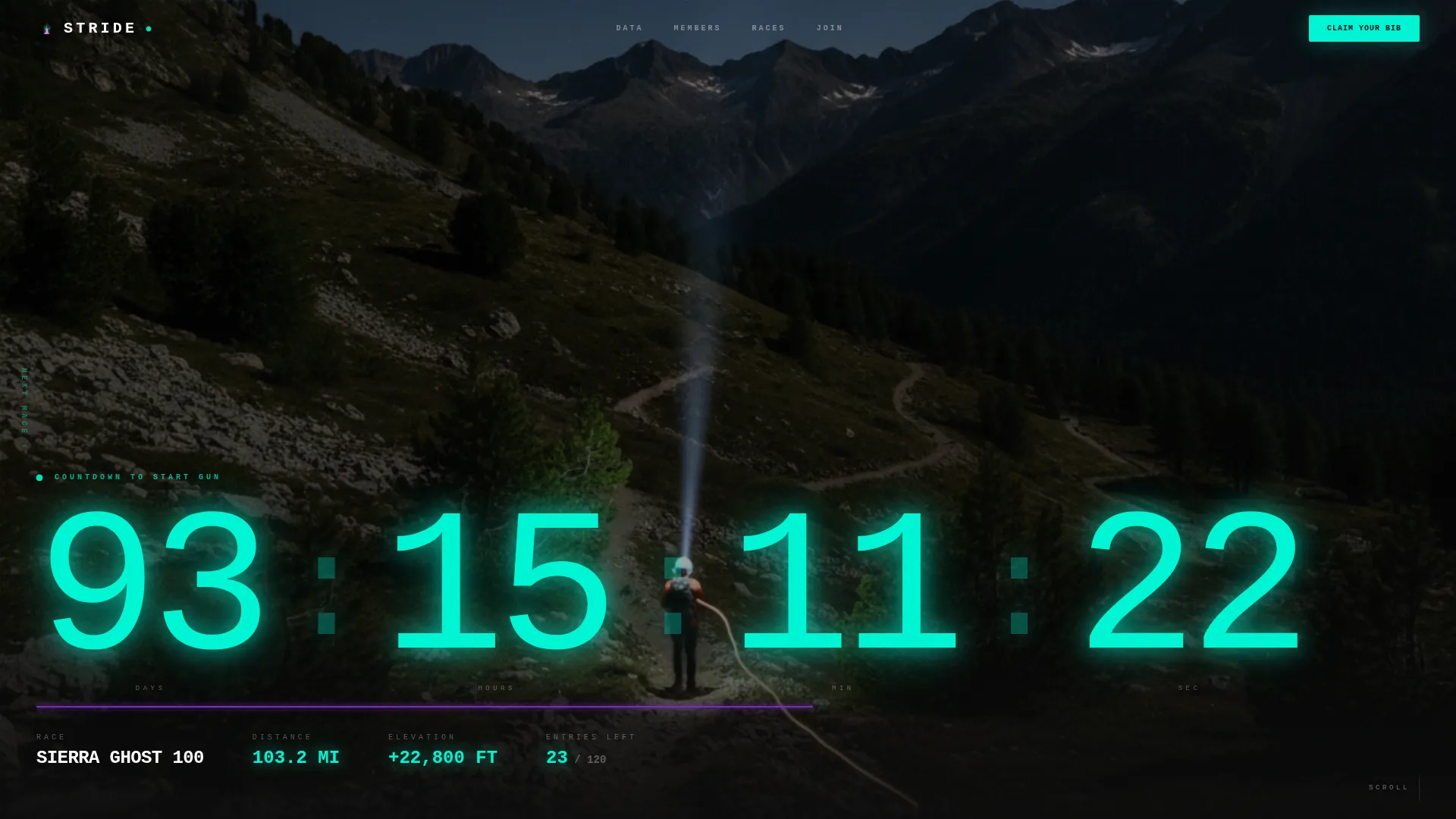 Ultra Running Club Landing Page Template