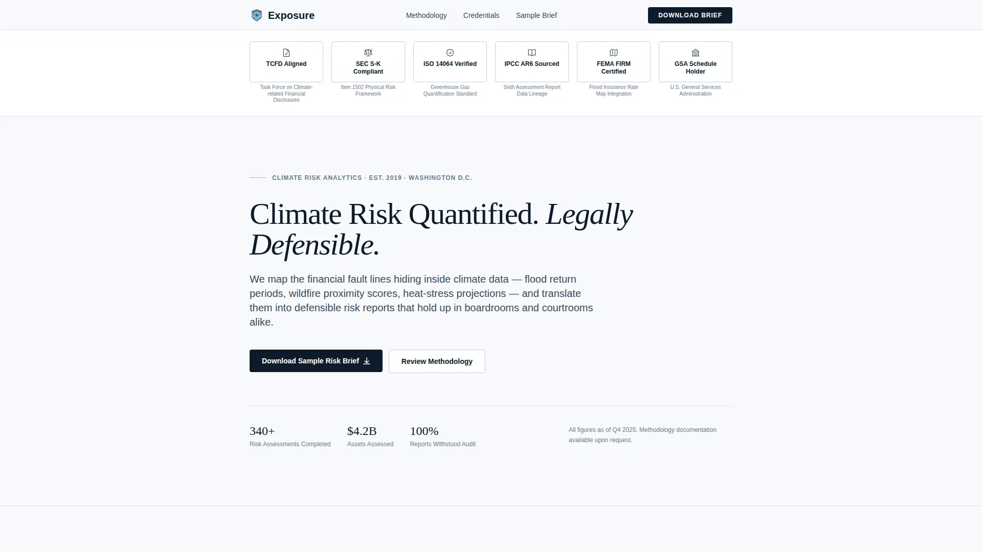 Climate Risk Assessment Landing Page Template