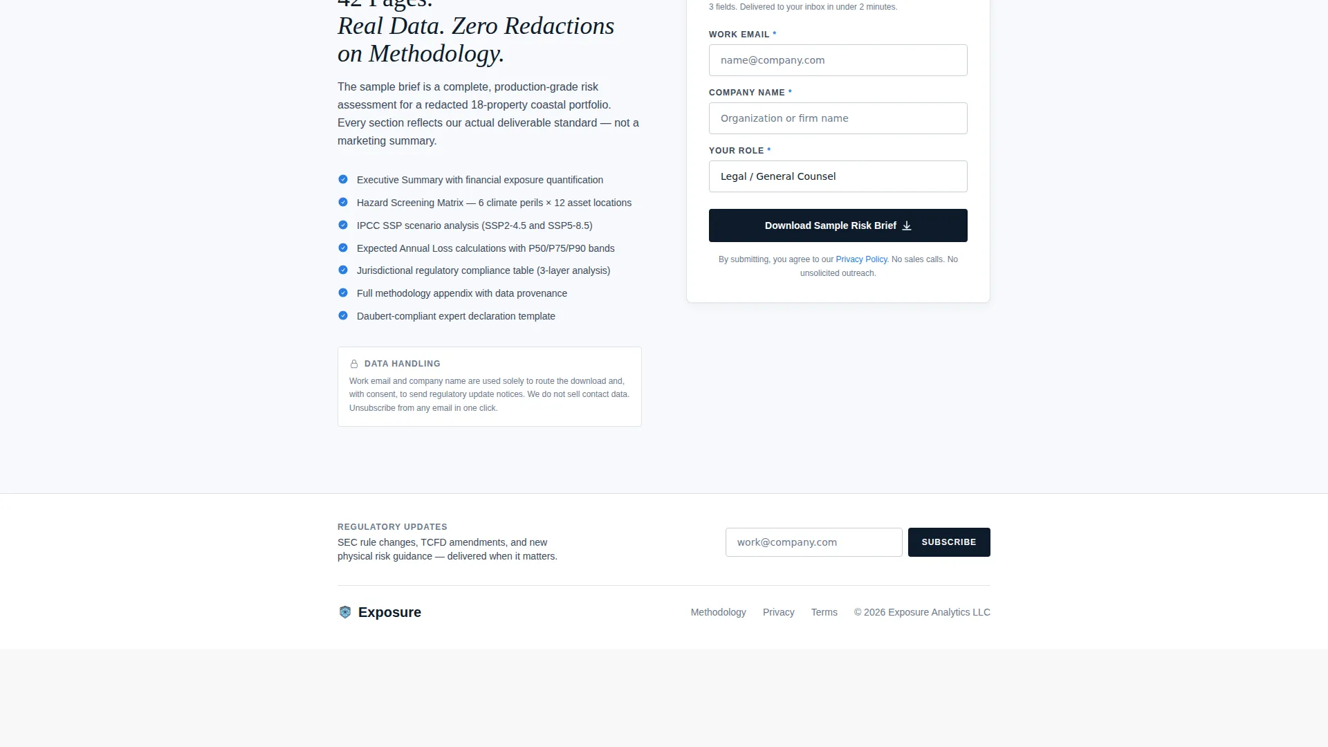 Climate Risk Assessment Landing Page Template