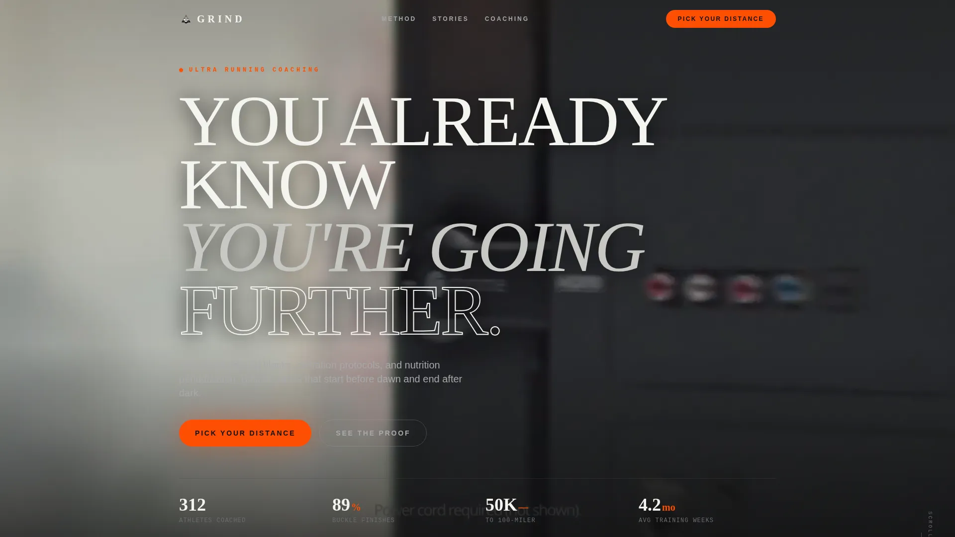 Ultra Running Coaching Landing Page Template