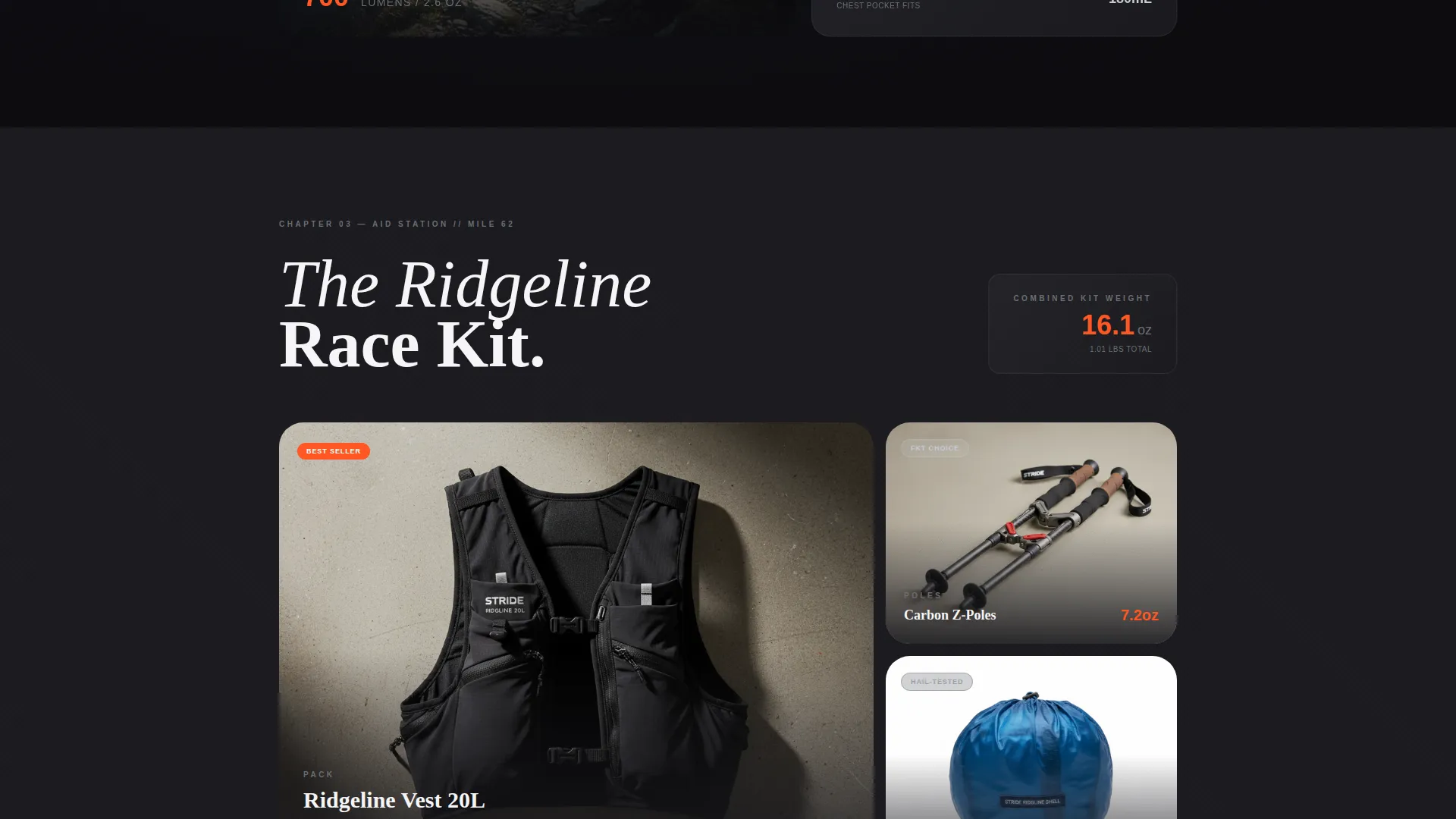 Ultra Running Equipment Landing Page Template