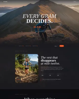 Ultra Running Equipment Landing Page Template