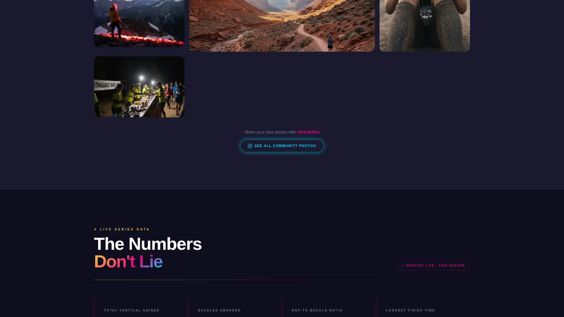 Ultrarunning Tournament Series Landing Page Template