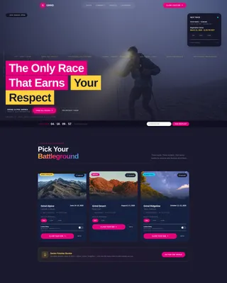Ultrarunning Tournament Series Landing Page Template