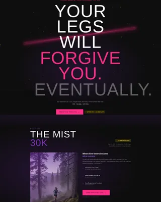 Ultra Running Event Landing Page Template