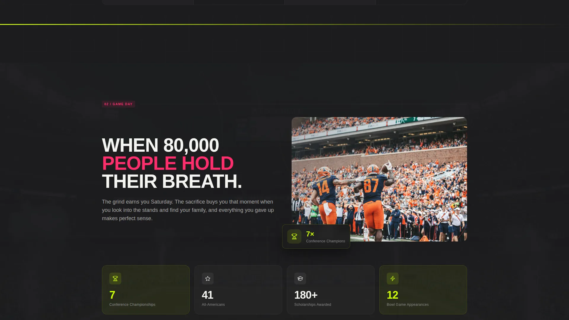 University Athletics Recruiting Landing Page Template