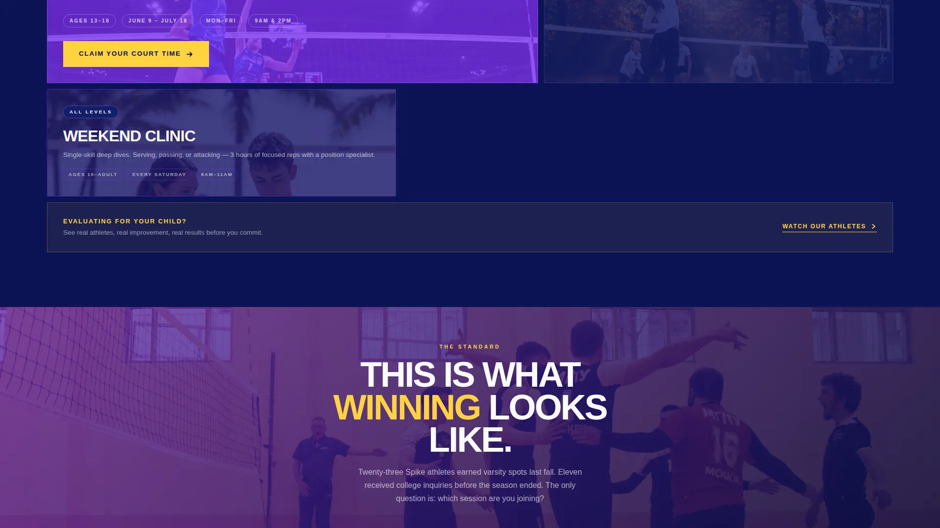 Specialist Sports Academy & Coaching Professional Website Template