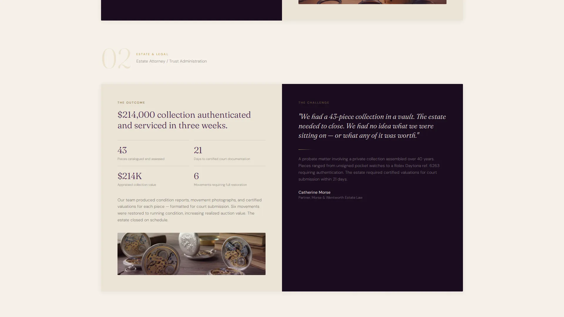 Clock & Watch Repair B2B Landing Page Template