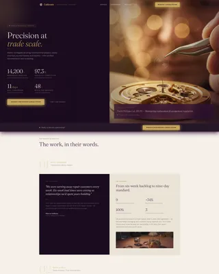 Clock & Watch Repair B2B Landing Page Template