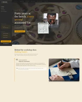 Precision Watch Repair Landing Page Template