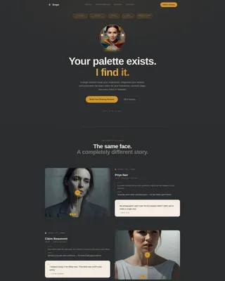 Color Analysis Booking Landing Page Template