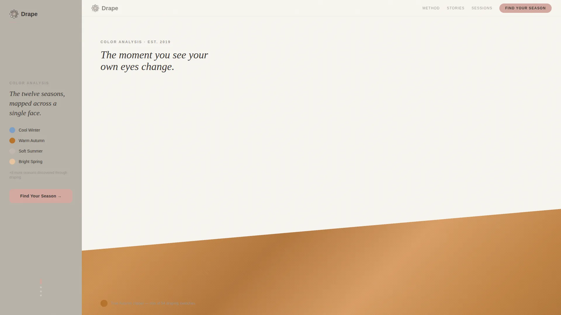 Color Analyst Landing Page Template | Sidebar Companion