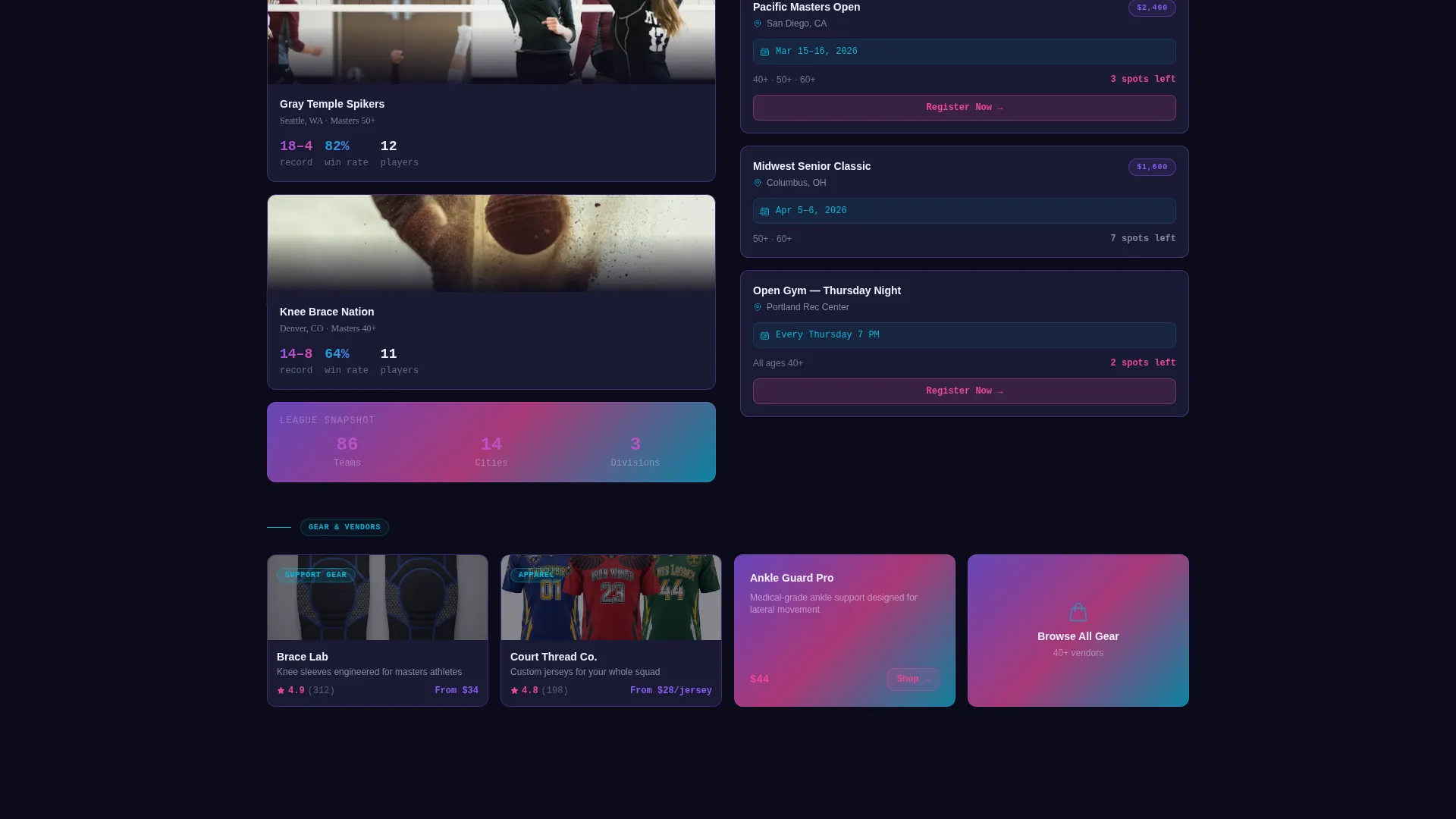 Thrilling Net Sports Landing Page Template