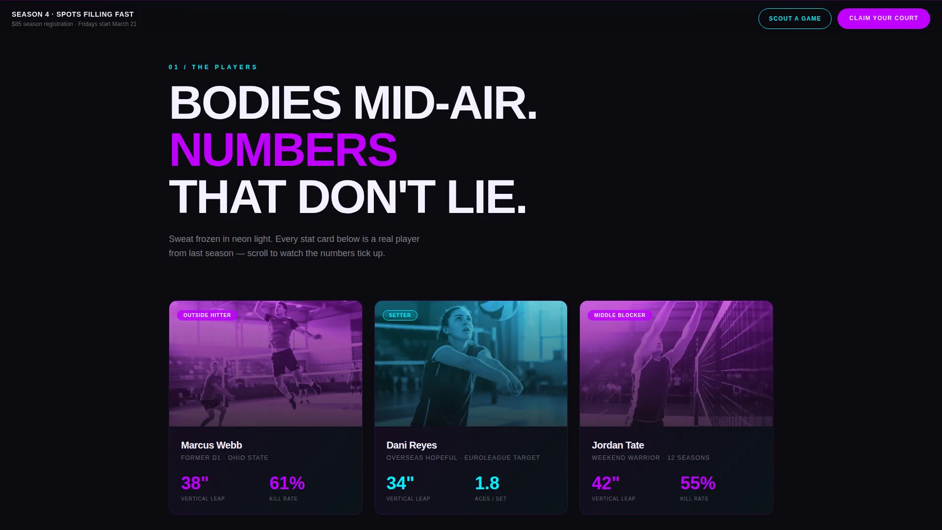 Fierce Court Competition Landing Page Template