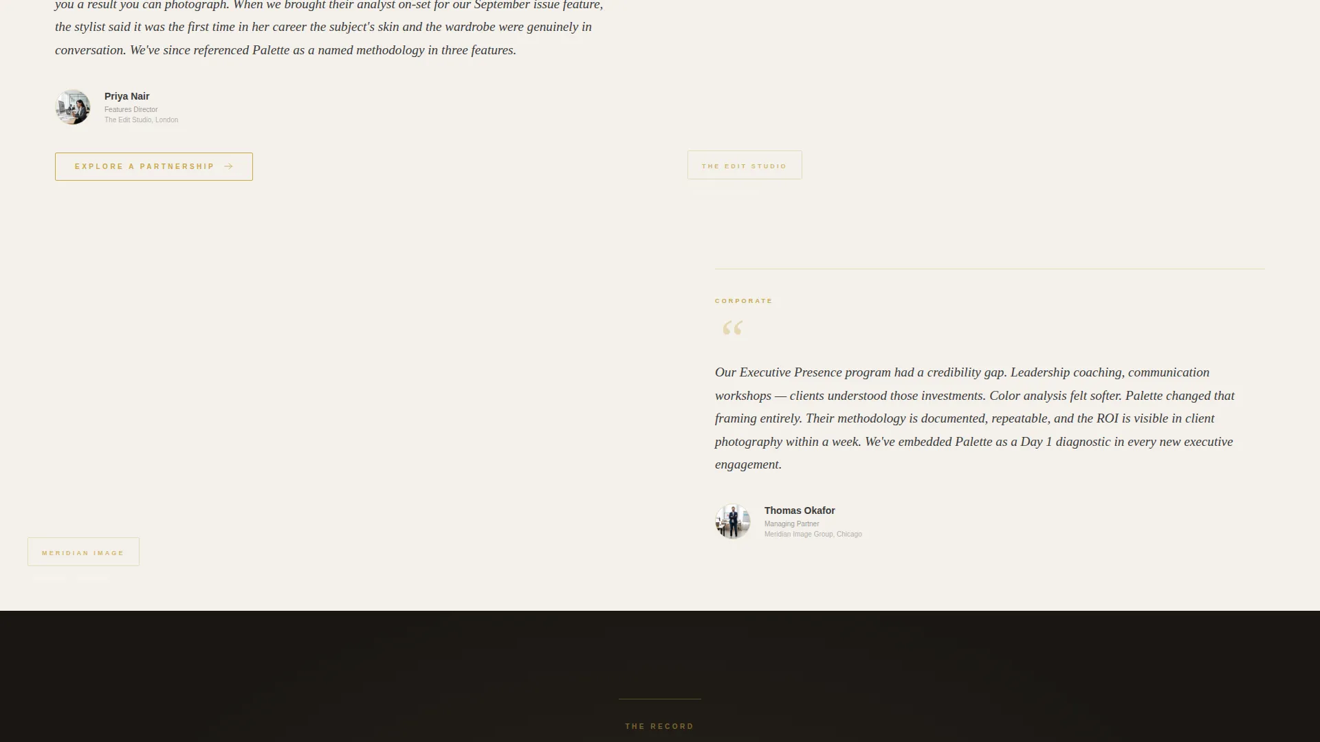 Color Analyst Reviews & Testimonials Landing Page