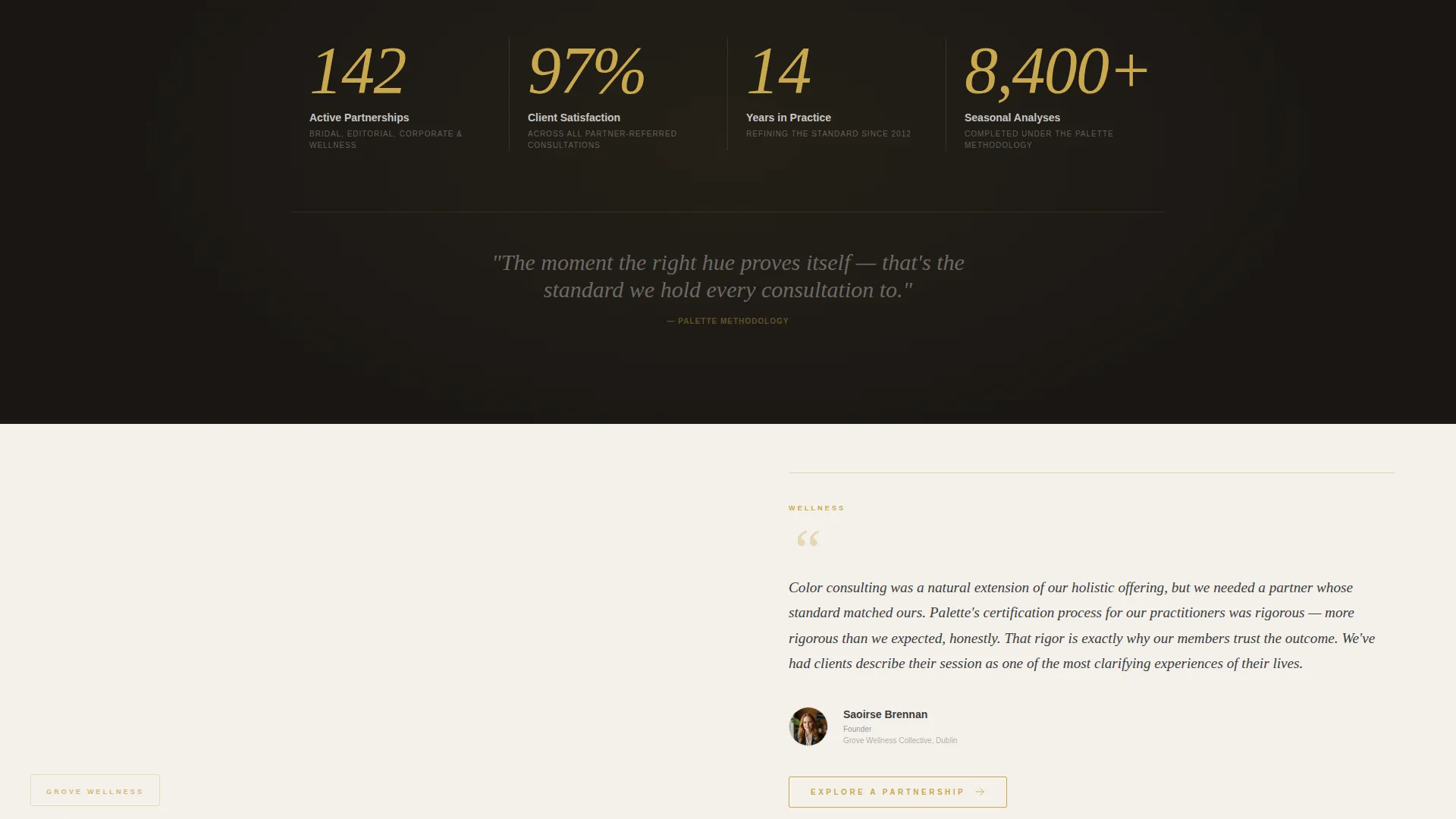 Color Analyst Reviews & Testimonials Landing Page