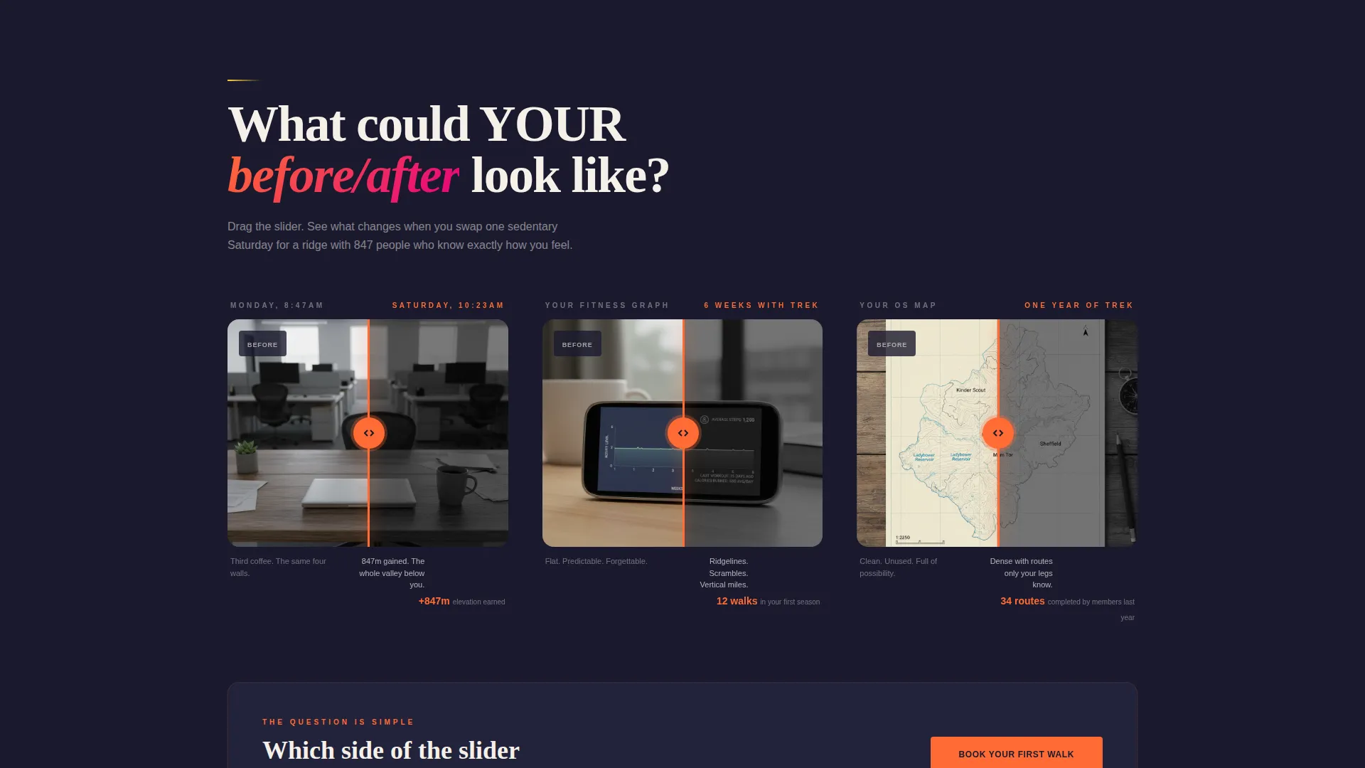Walking & Hiking Group Landing Page Template