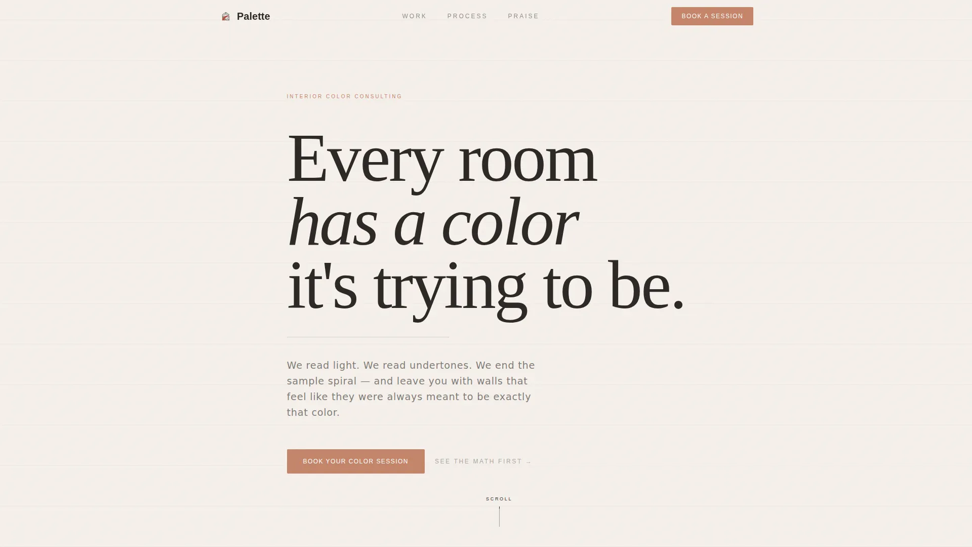 Interior Color Consulting Landing Page Template