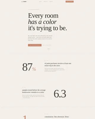 Interior Color Consulting Landing Page Template