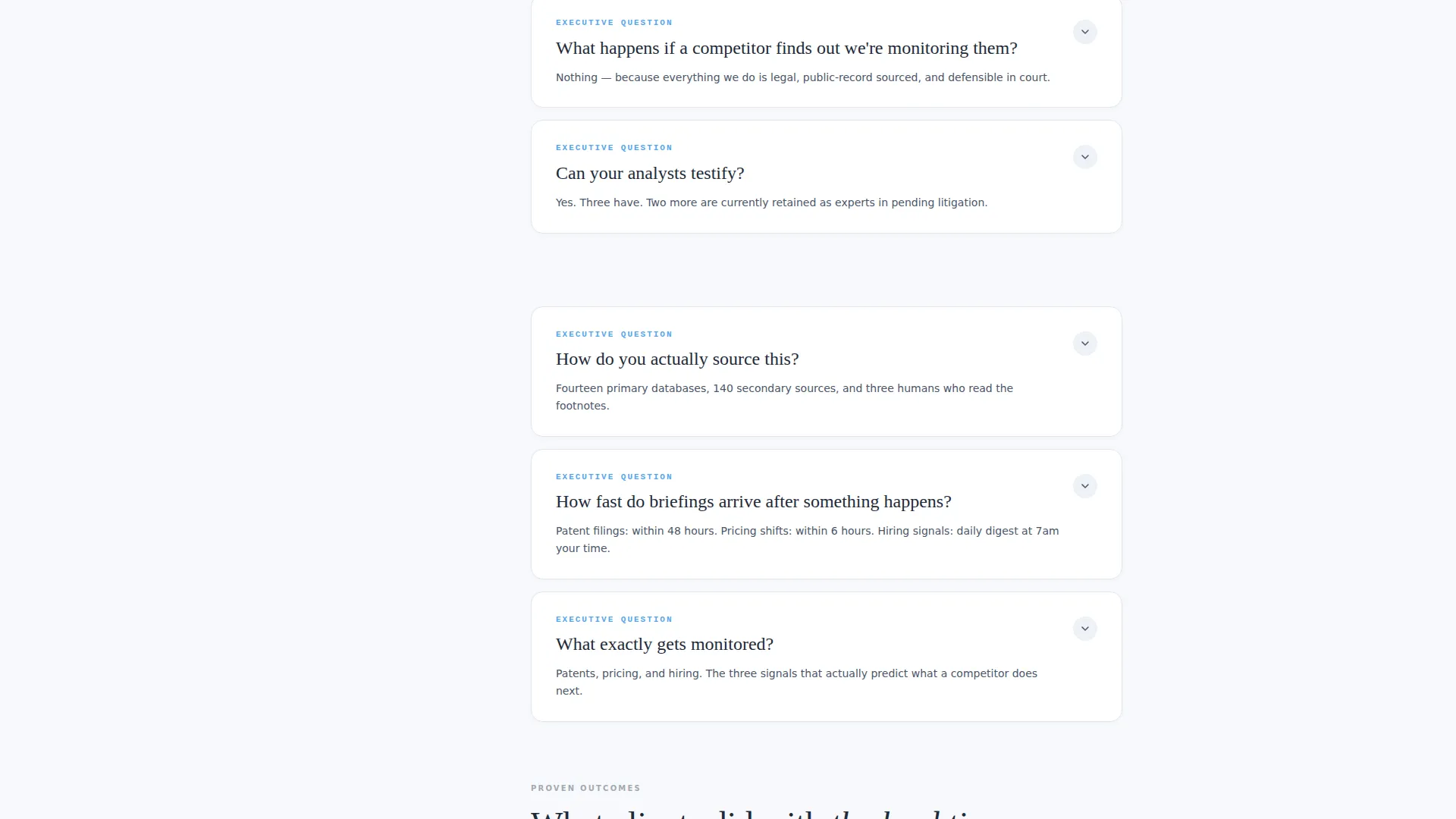 Competitive Intelligence Landing Page Template