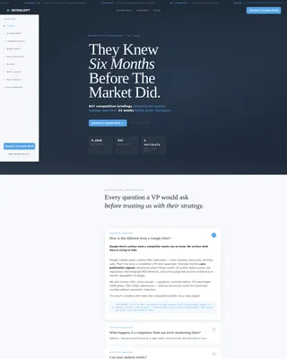 Competitive Intelligence Landing Page Template