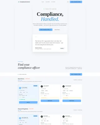 Compliance Officer Booking Landing Page Template