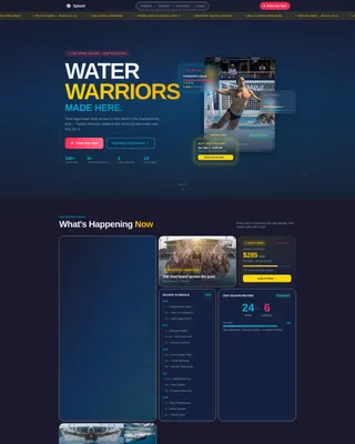 Water Polo Club Landing Page Template