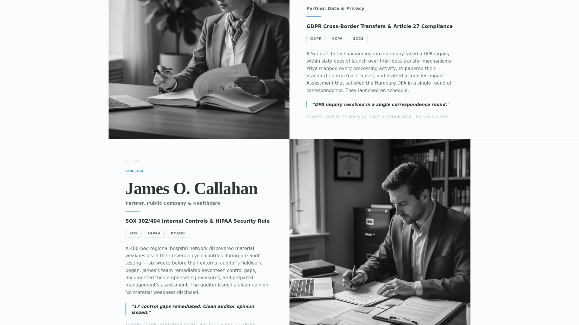 Compliance Consultancy Landing Page Template