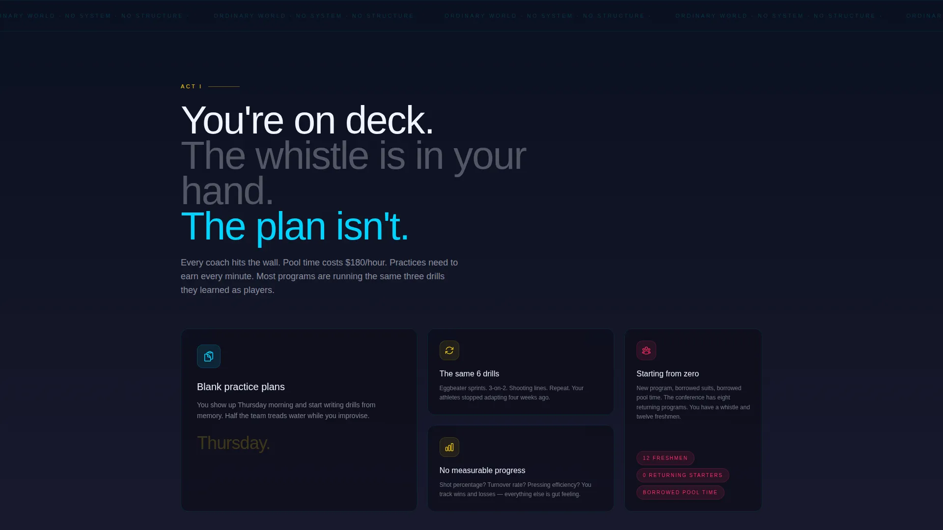 Water Polo Coaching Landing Page Template