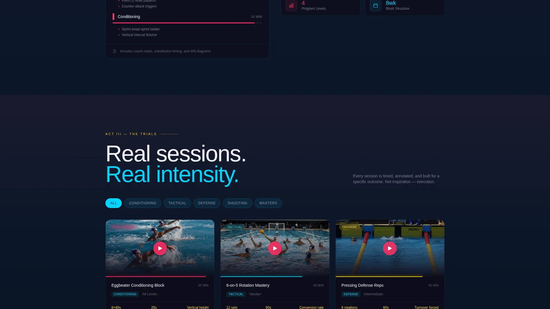 Water Polo Coaching Landing Page Template