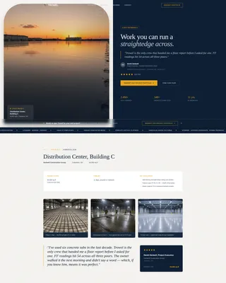 Concrete Finisher Review Landing Page Template