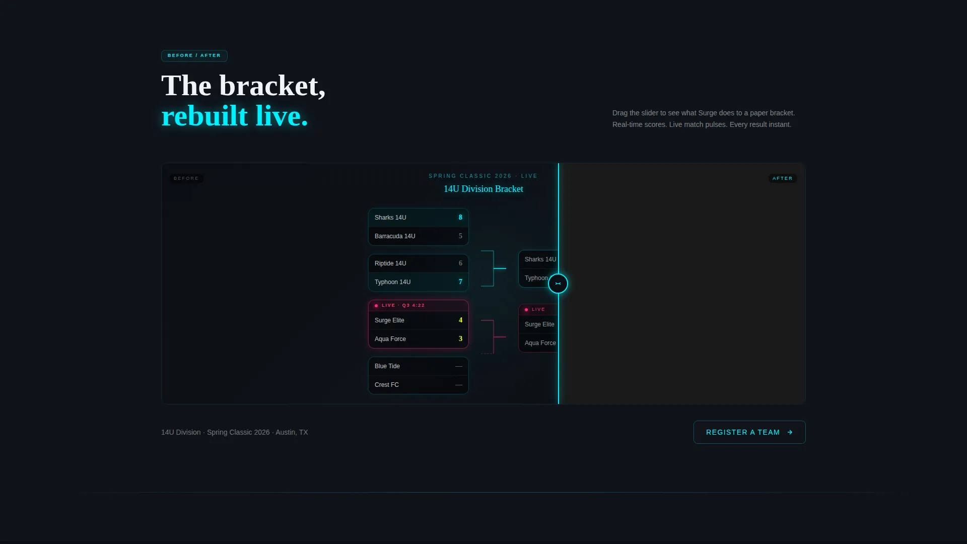 Water Polo League Landing Page Template