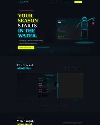 Water Polo League Landing Page Template