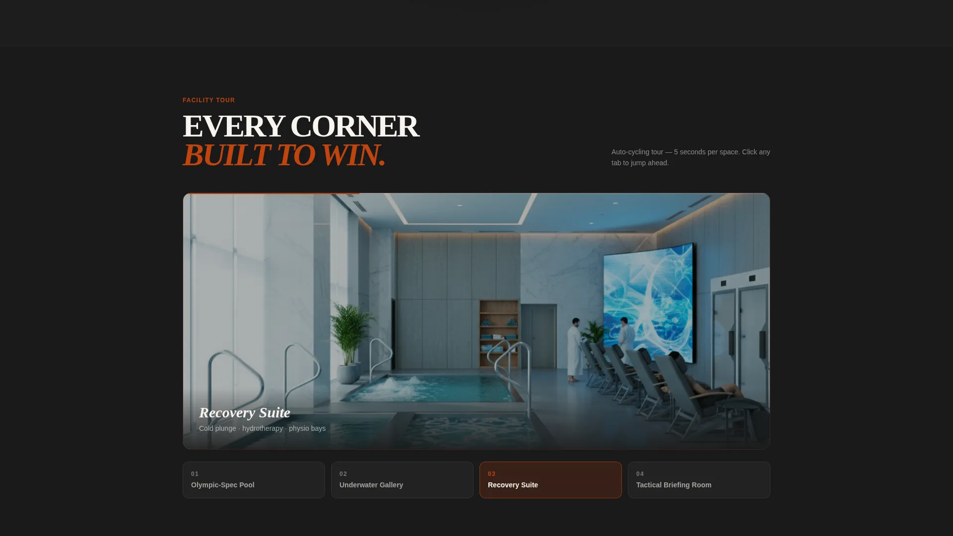 Water Polo Venue Booking Landing Page Template