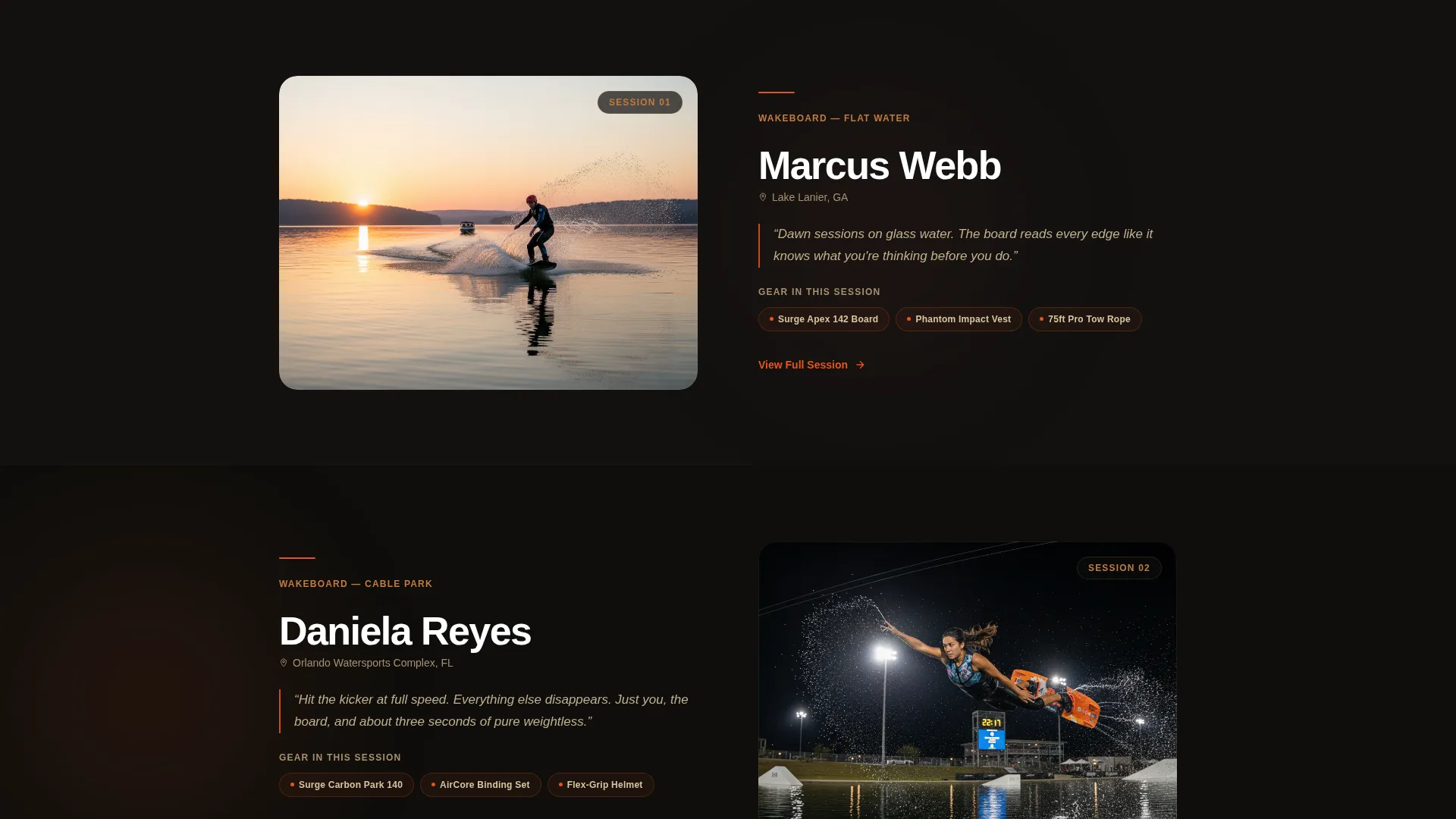 Water Sports Equipment Landing Page Template