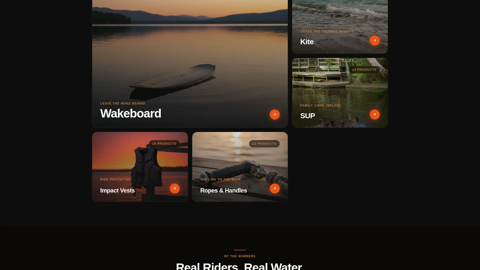 Water Sports Equipment Landing Page Template