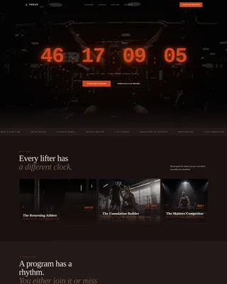 Weightlifting Academy Booking Landing Page Template