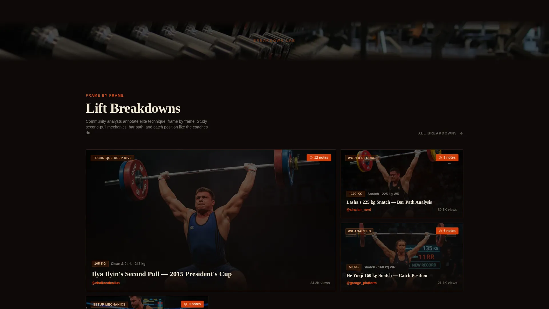 Weightlifting Fan Community Landing Page Template