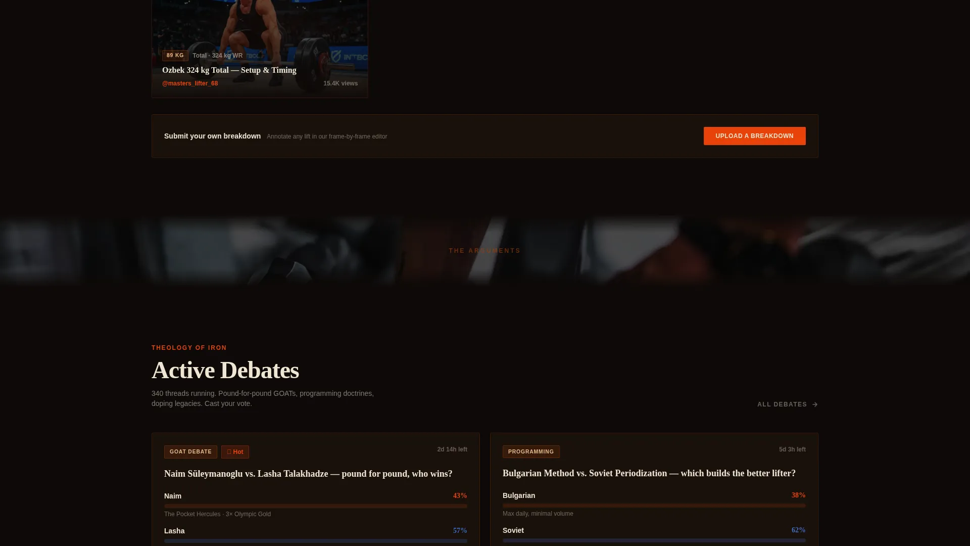 Weightlifting Fan Community Landing Page Template