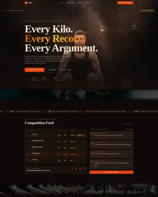 Weightlifting Fan Community Landing Page Template