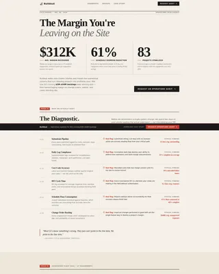 Construction Operations Consultancy Landing Page