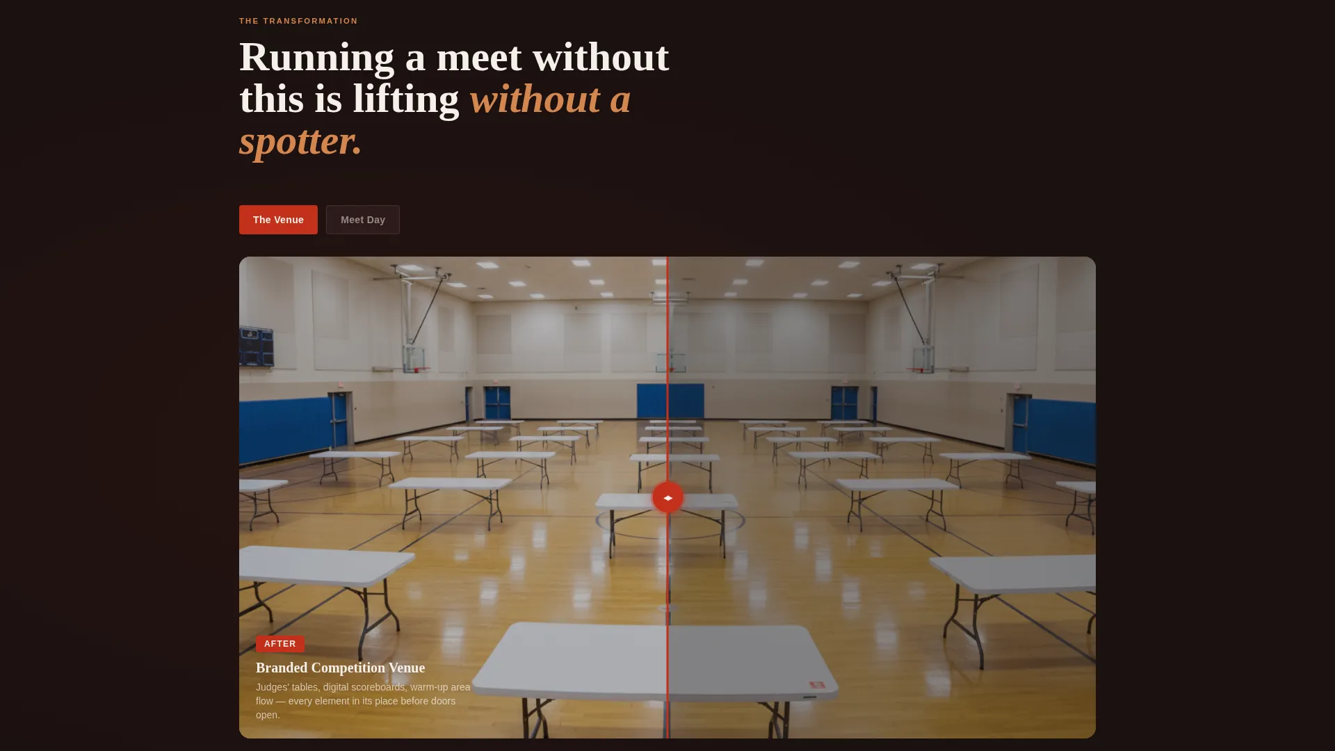 Weightlifting Competition Landing Page Template