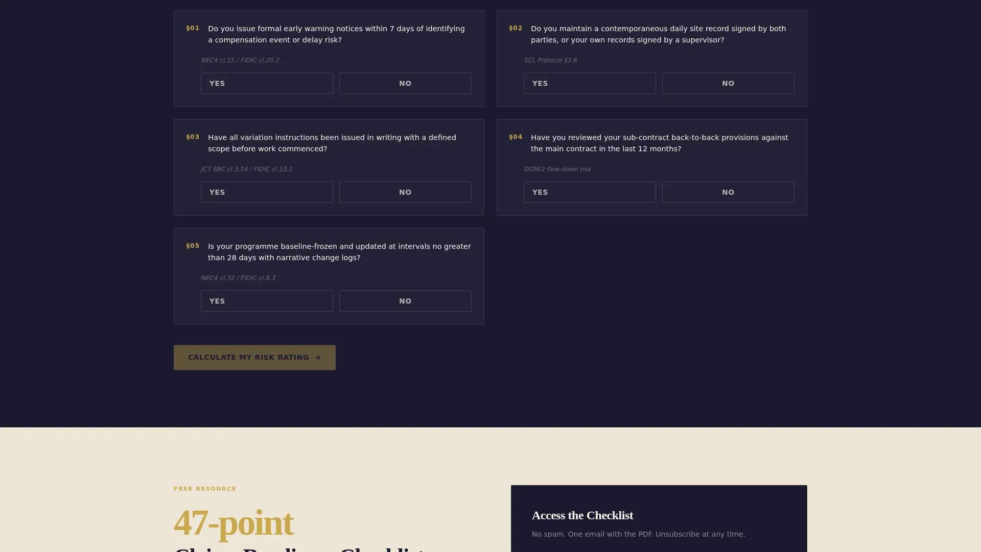 Construction Strategy Consultant Landing Page Template