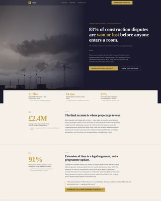 Construction Strategy Consultant Landing Page Template