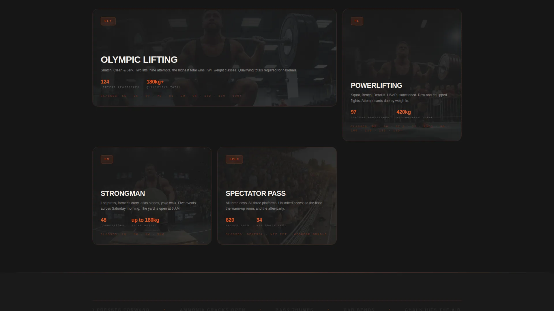 Weightlifting Event Registration Landing Page Template